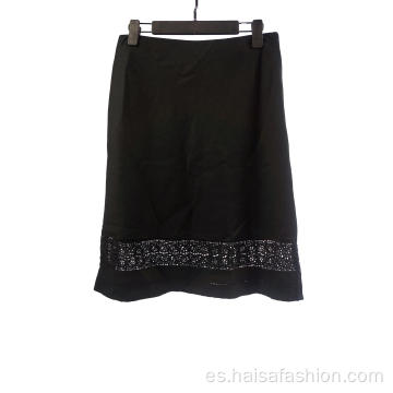 Falda casual negra para damas